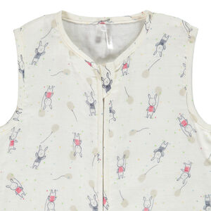 Gigoteuse sans manches en tétra imprimé lapins pour bébé 