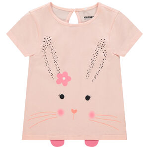 T-shirt manches courtes en coton à imprimé fantaisie 