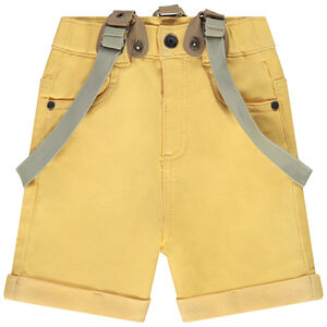 Bermuda en denim avec bretelles amovibles pour bébé garçon 