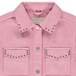 Veste en jean sans manches à clous fantaisies pour fille  