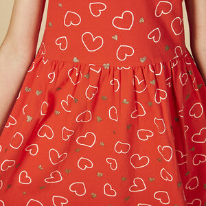 Robe sans manches imprimé fantaisie pailleté pour fille 