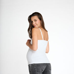 Débardeur d'allaitement uni à fines bretelles pour femme 