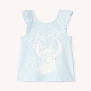 Débardeur bretelles volantées print Angel Disney pour fille 
