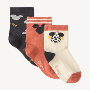 Lot de 3 paires de chaussettes bébé garçon motif Mickey Disney 