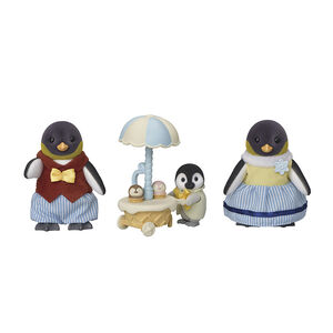 La famille Pingouin avec chariot de glace 