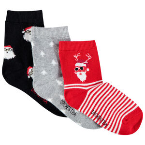 Lot de 3 paires de chaussettes de Noël pour garçon 