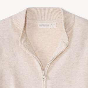 Gilet zippé en tricot uni garçon 