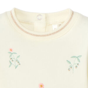 Robe manches longues effet 2 en 1 brodée pour bébé fille 