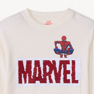 T-shirt manches longues Spider-Man Marvel à sequins magiques garçon 