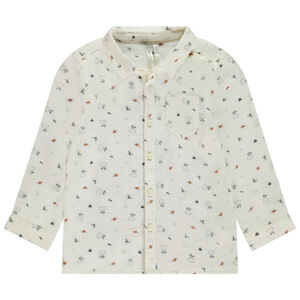 Chemise en double gaze de coton fantaisie + poche pour bébé garçon 