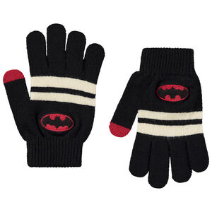 Gants en tricot patch brodé Batman Warner pour garçon 