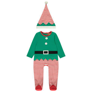 Dors-bien fantaisie lutin de Noël avec bonnet pour bébé  