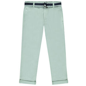 Pantalon chino avec ceinture bicolore pour garçon 