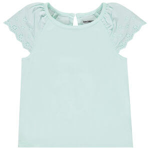 T-shirt manches courtes en broderie anglaise pour bébé fille 