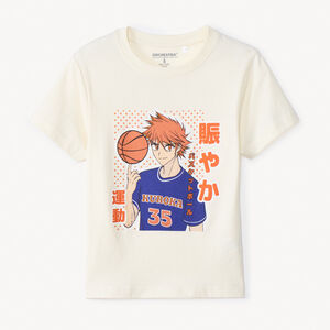 T-shirt manches courtes print manga pour garçon 