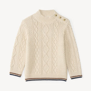 Pull en tricot torsadé col montant bébé garçon 