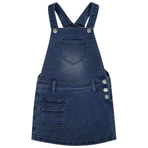 Salopette courte en jean effet robe pour fille 