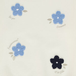 Sweat oversize à patchs bouclettes fleurs pour fille 