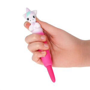 Stylo antistress à encre gel noire Squeezies licorne 
