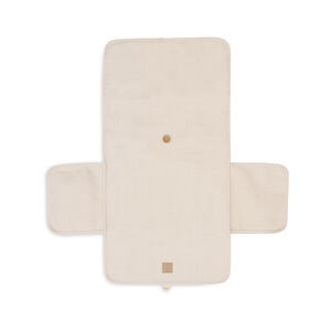 Tapis à langer nomade avec poches en twill effet naturel  