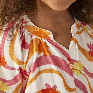 Combishort large à poches imprimé fantaisie pour fille 