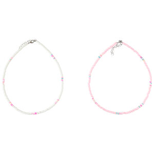 Lot de 2 colliers en perles fille 