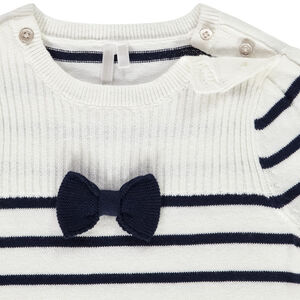 Pull à rayures en coton pour bébé fille 