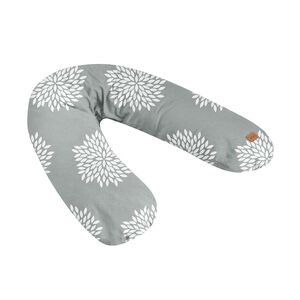 Coussin d'allaitement Big Flopsy avec housse en jersey Flower gris 
