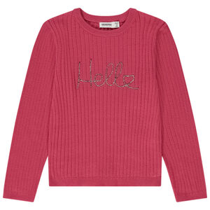Pull en tricot côtelé avec cording glitter pour fille 