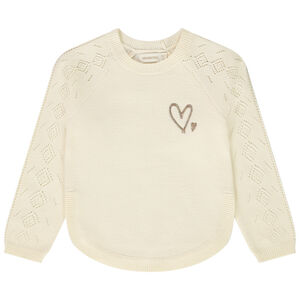 Pull en tricot avec broderie pour fille 