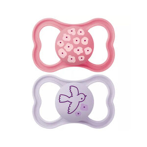 Lot de 2 sucettes silicone Suprême 18M+ (modèle aléatoire) 