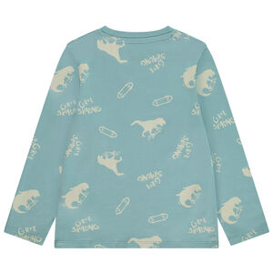 T-shirt manches longues imprimé T-Rex garçon 