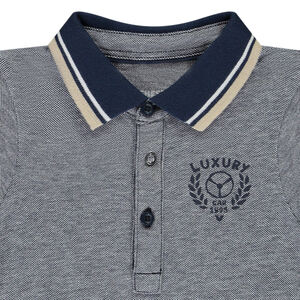 Polo manches longues piqué avec print pour bébé garçon 