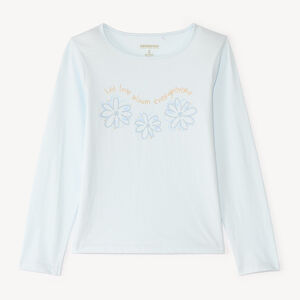 T-shirt manches longues print pailleté pour fille 