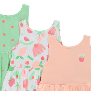 Lot de 3 robes sans manches fantaisie fille 