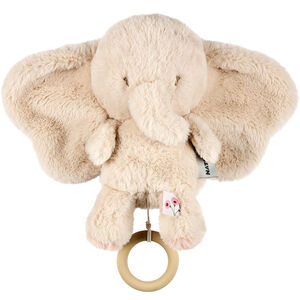 Peluche musicale éléphant - Velours - Fanfan - Sable -24 cm 