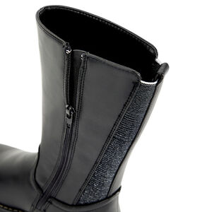 Bottes cavalières à talon argenté pour fille 