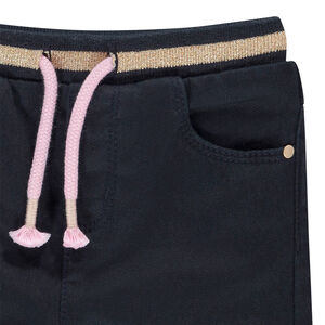 Pantalon en toile effet molleton pour bébé fille 