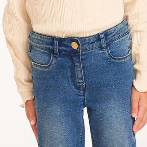 Jean slim en denim effet délavé pour fille 
