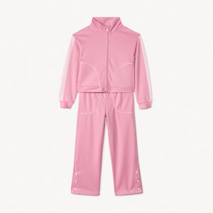 Ensemble jogging en interlock uni pour fille 