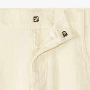 Bermuda en toile texturée effet rayé pour garçon 