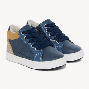 Bottillons bas à lacets et zip pour bébé garçon 