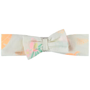 Bandeau nœud imprimé feuillage pour bébé fille 