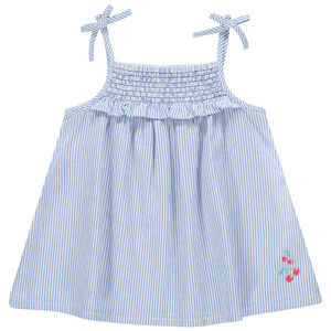 Top à fines bretelles et rayures all-over 