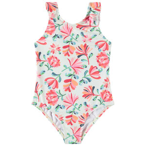 Maillot de bain 1 pièce imprimé fleuri pour fille  
