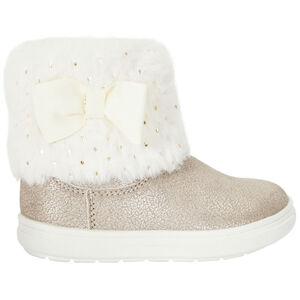 Bottines avec fausse fourrure et noeud pour bébé fille 