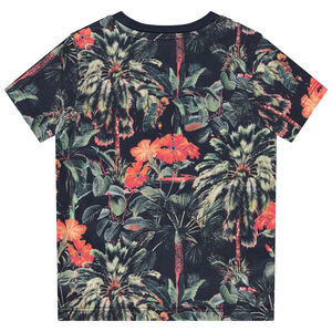 T-shirt manches courtes imprimé forêt tropicale garçon 