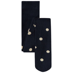 Collants épais à pois dorés pour fille 