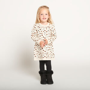 Robe pull en tricot motifs fantaisie pour bébé fille 