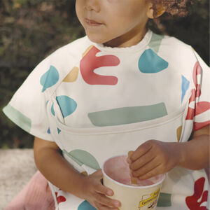 Bavoir tablier 2 en 1 avec manches amovibles Playful 